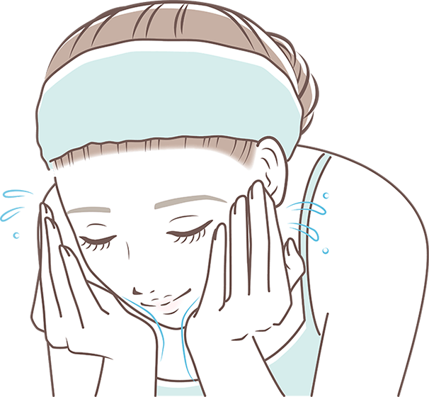 その後、お湯などで洗い流してください。